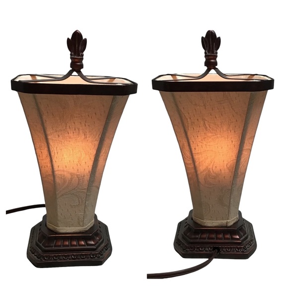 10” High Antique Low Light Nightlight Fabric & Metal (Bulb Included) - Picture 14 of 14